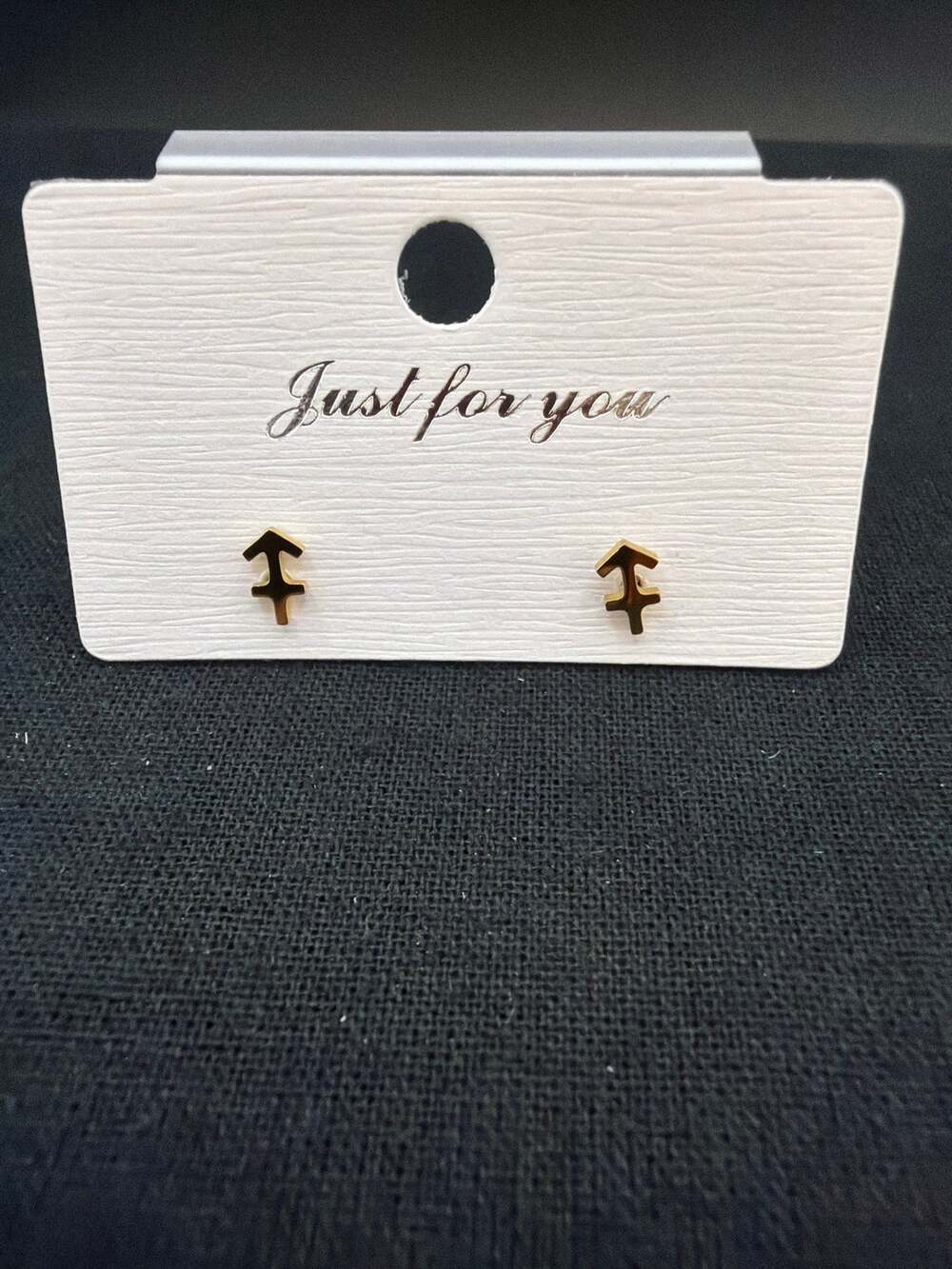 NWT 18K Gold PVD Sagittarius Zodiac Stud Earrings Waterproof Tarnish Free Dainty